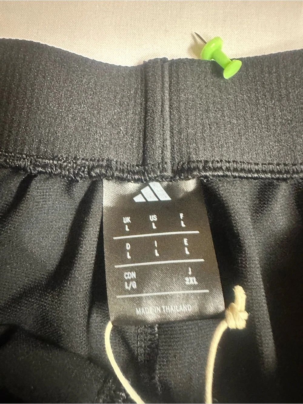 adidas Black Athletic Shorts with Light Blue Stripes